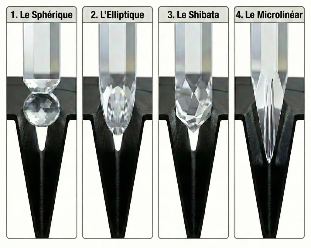 Géométries des diamants de platine vinyle et comparatif de leur durée de vie
