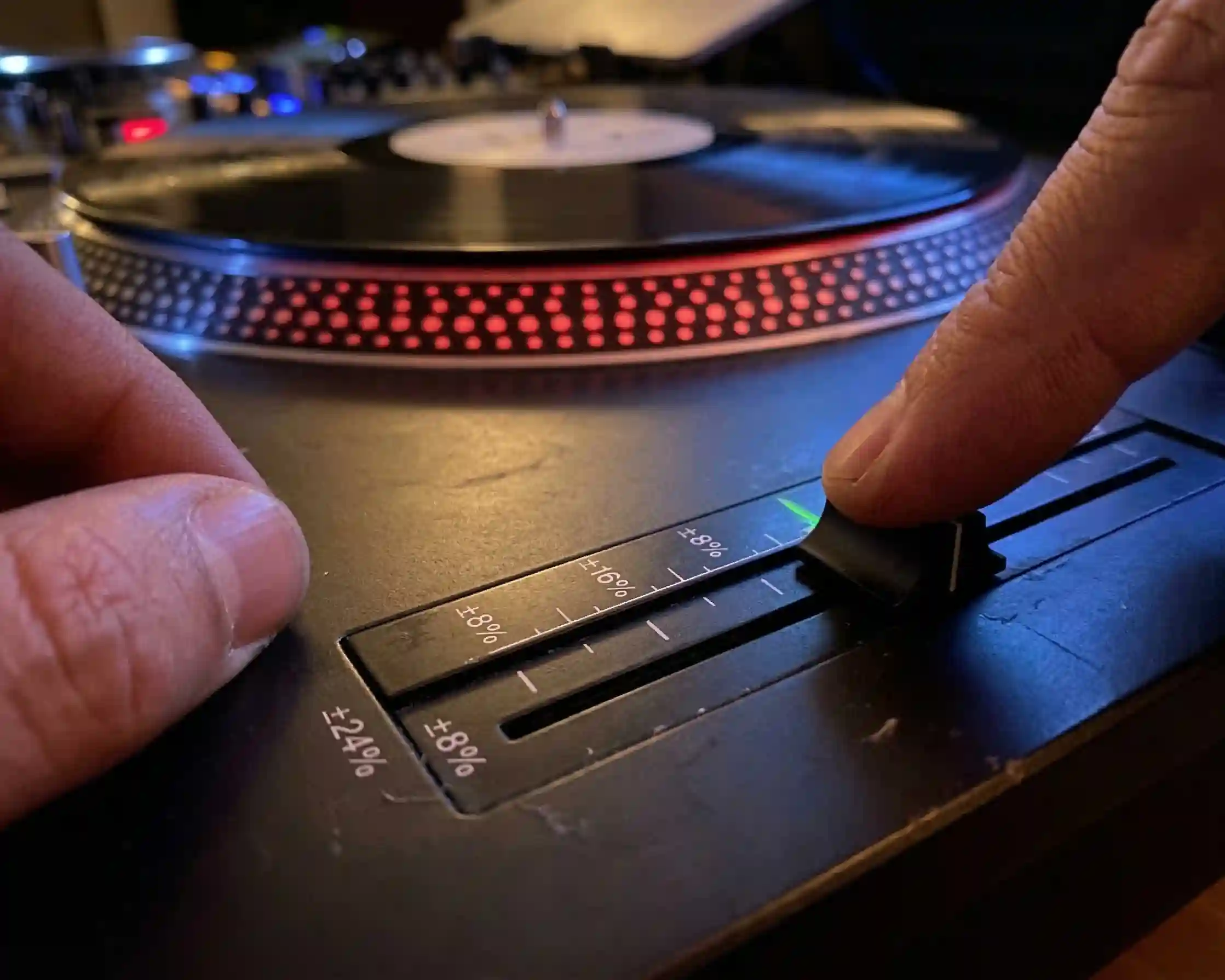 Fader de Pitch control d'une platine DJ