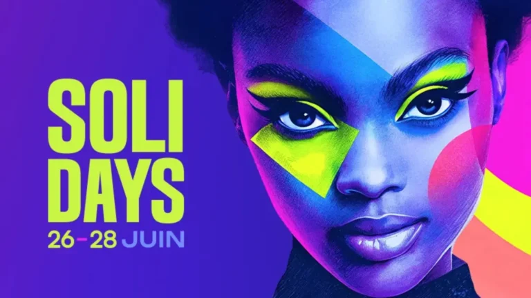 Affiche officielle Solidays 2026, festival à Paris-Longchamp du 26 au 28 juin
