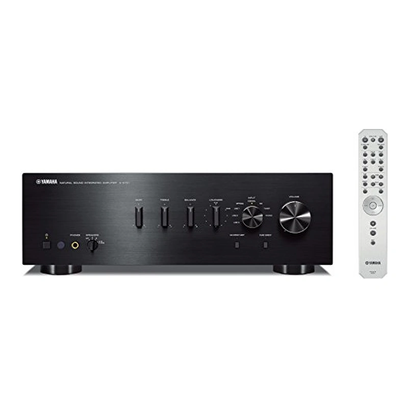 Amplificateur Yamaha A-S701 noir avec entrée phono MM, vue de face
